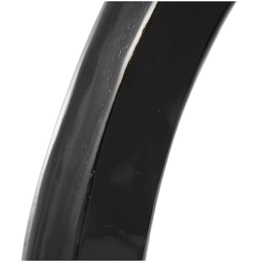 22.25" Black Aluminum Abstract Looped Floor Sculpture with Marble Base